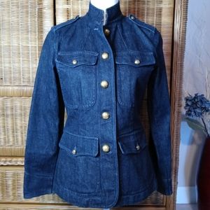 Lauren Ralph Lauren Jean Jacket Military Inspired Dark Navy SIZE S/P